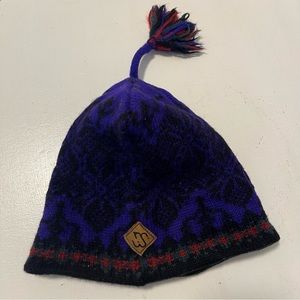 Vintage Merkley Headgear Hat Wool Knit Beanie Ski Snow Made in Canada Retro Gift